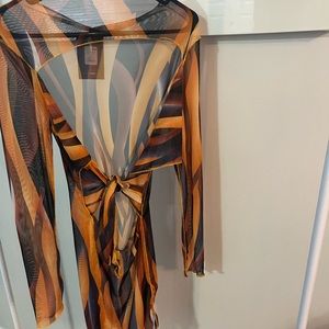 Sheer dress with undergarment